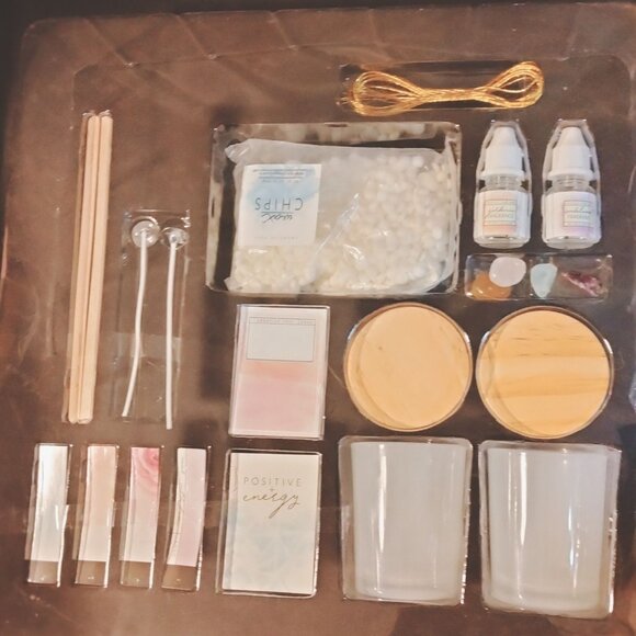 Create Your Own Crystal Candle Kit Fragrance Oils Soy Wax Chips - Picture 2 of 16